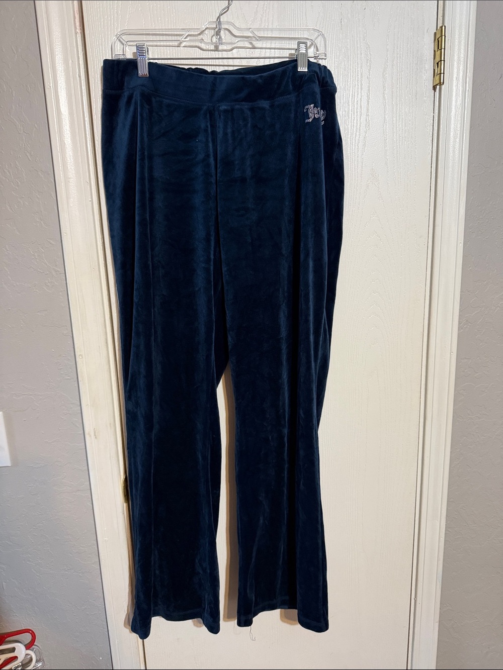 Juicy Couture Navy Velour Track Pants